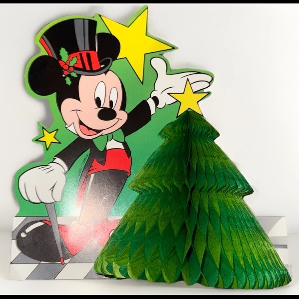 Vintage 1980s Eureka Walt Disney World Mickey Mouse Honeycomb Christmas Tree